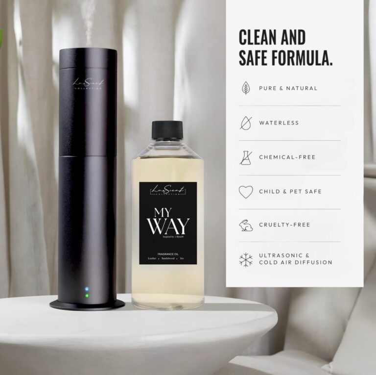 Aroma Scent Diffuser Starter Kit for Up to 1000SQ. FT. Coverage - 500ML Waterless Essential Oil Scent Included - Luxury Aroma Diffuser Ideal for Home, Office & Hotel (Black, My Way) - Image 2