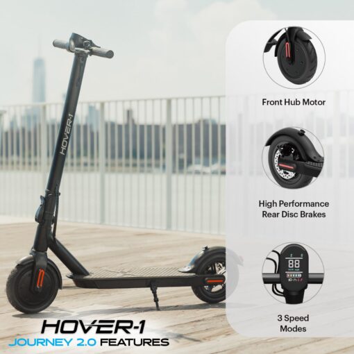 Hover-1 Journey 2.0 Foldable Electric Scooter for Adults with 350W Brushless Motor, 15 mph Max Speed, 8.5” Air-Filled Tires and 16 Mile Range - Image 5