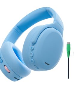 Skullcandy Crusher ANC 2 Over-Ear Noise Canceling Wireless Headphones with Sensory Bass and Extra Charging Cable, 50 Hr Battery, Microphone, Works with Bluetooth Devices - Preppy Summer Resort