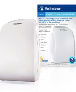 Westinghouse 1701 True HEPA Air Purifier - Medical-Grade NCCO Technology Air Purifiers for Home, Removes Allergens, Pet Dander, Smoke, Odors, Air Purifier 300 sq ft.