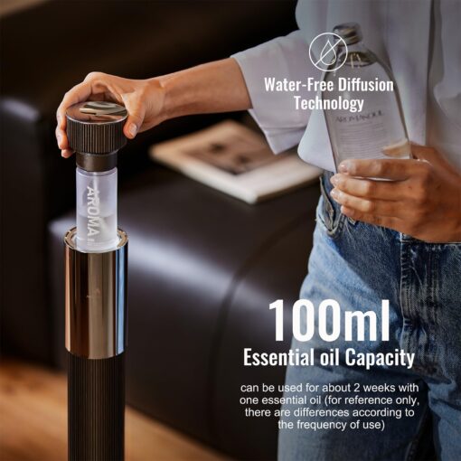 40-inch Large Waterless Essential Oil Diffuser, Hotel Collection Scent Diffuser,8800mAh Built-in Battery, App Control,Scent Machine for Home,2000Sq.Ft Coverage, for Home, Office,Hotel,Spa,Brown - Image 4