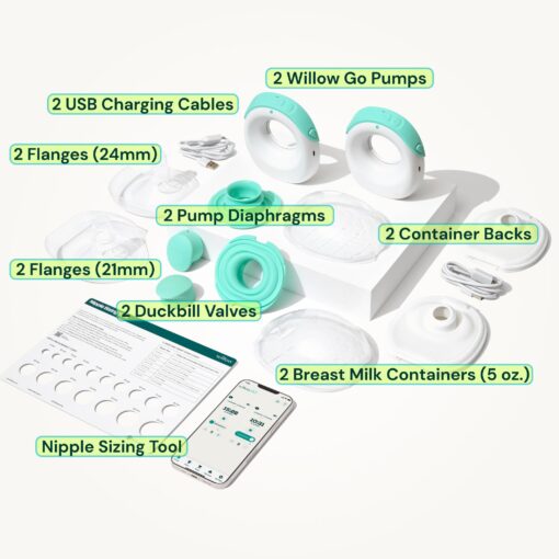 Willow Go - Hands Free Breast Pump - Wearable Breastfeeding Pump - Portable, Electric, Cordless, 9 Levels of Hospital Grade Suction Strength, App Compatible & Fits Fully in Bra - Postpartum Essentials - Image 4