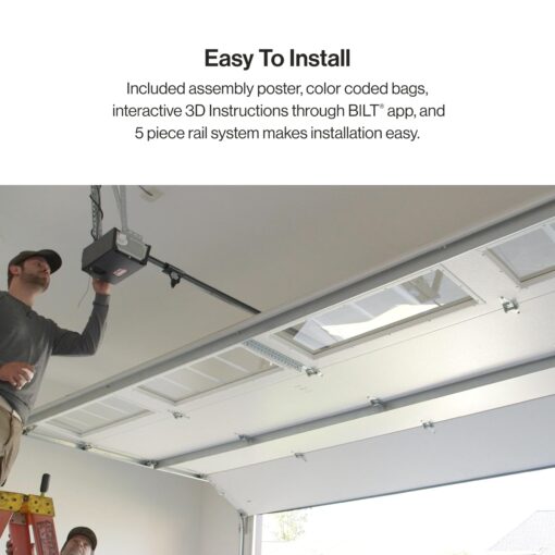 Genie 2055-LED Essentials Garage Door Opener, LED Bulbs Included, Ultra-Quiet Belt Drive Garage Door Opener - Image 8