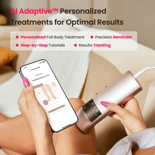 Professional IPL Laser Hair Removal, Super Fast TRIPLE-Pulse, 12 cm² Large Painless Sapphire 37 °F Ice-Cooling Contact, Permanent Hair Removal Device for Women and Men Home, Smart AI, Trinity iGlow 10 - Image 6