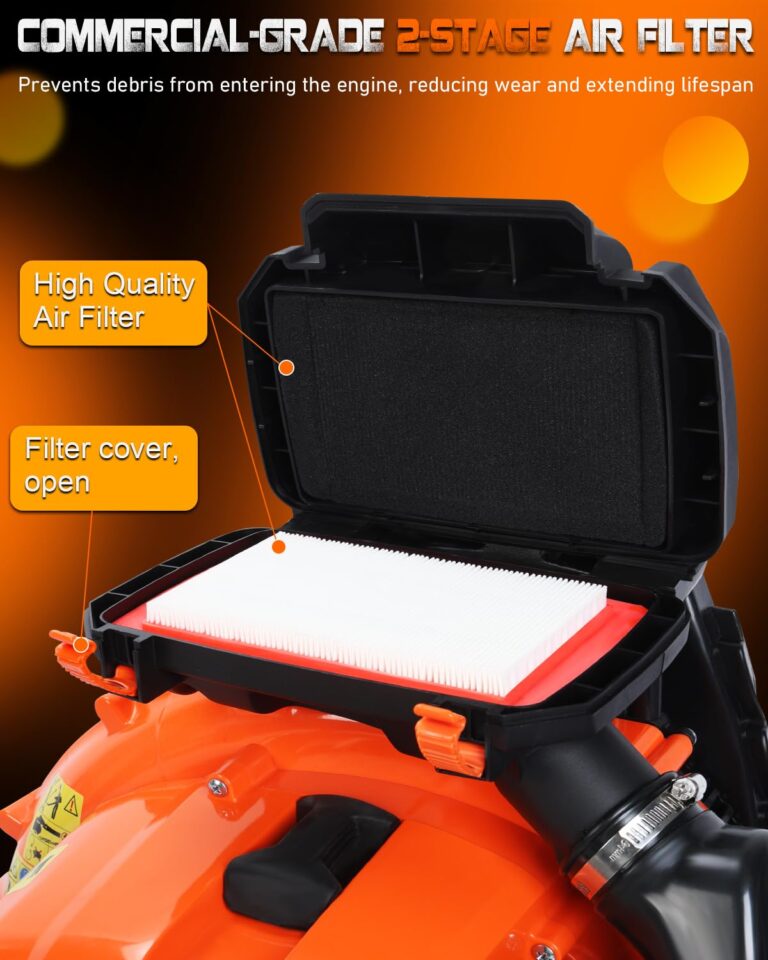 Getell 80cc Gas Backpack Leaf Blower, 900CFM 206MPH 2-Stroke Engine, Heavy-Duty Leaf & Snow Blower for Lawn, Garden & Commercial Use (851 EZ) - Image 5