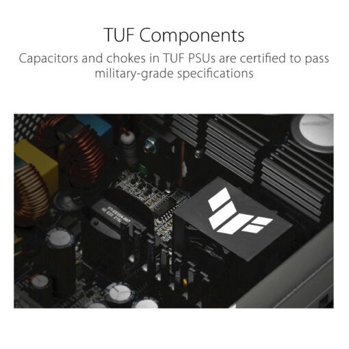 ASUS TUF Gaming 1200W Gold (1200 Watt, ATX 3.0 Compatible Fully Modular Power Supply, 80+ Gold Certified, Military-Grade Components, Dual Ball Bearing, Axial-tech Fan, PCB Coating, 10 Year Warranty) - Image 14