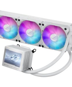 ASUS ROG Ryujin III 360 ARGB WHT All-in-one Liquid CPU Cooler with 360mm Radiator. Asetek 8th gen Pump, 3X Magnetic 120mm ARGB Fans (Daisy Chain Design), 3.5” LCD Display. , WHITE
