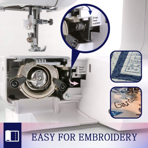Sewing Machine Computerized Embroidery Sewing Machine with 60 Unique Built-in Stitch - Image 5