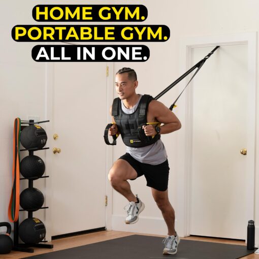 TRX All-in-ONE Suspension Training System: Full Body Workouts for Your Home Gym, Travel, and Outdoors | Includes Indoor & Outdoor Anchors, Workout Guide and Video Downloads - Image 4