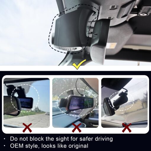 Mangoal 4K Dash Cam Custom Fit for Jeep Gladiator JT 2018 2019 2020 2021 2022 2023 2024 Mojave Overland & Wrangler JL 2018-2024 etc,Integrated OEM Look, UHD 2160P, App & WiFi,64GB Card - Image 4
