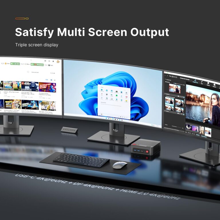 BOSGAME P4 Plus Mini PC Computers, AMD Ryzen 7 5825U Desktop Computers Win 11 Pro, 16GB DDR4 512GB SSD Mini Computers (up to 4.5Ghz), 4K Triple Display Micro Desktop PC BT5.2/Wi-Fi6E - Image 5