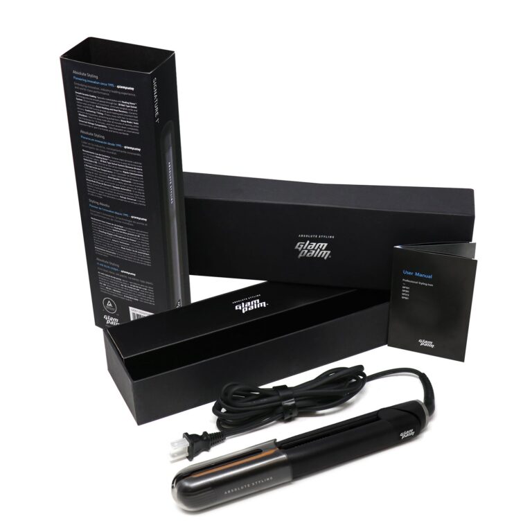 Glampalm Ceramic Flat Iron Hair Straightener, Korea No.1 Salon Haircare Tool, 11 Heat Settings 220°- 450°, Styling Iron 25s Heat Up and 1" Floating Plates, 3D Swivel Cord & Universal Voltage (GP201) - Image 3