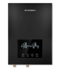 Tankless Electric,ECOTOUCH 9KW 240V On Demand, Self-Modulating Instant Hot Water Heater ECO90 Black