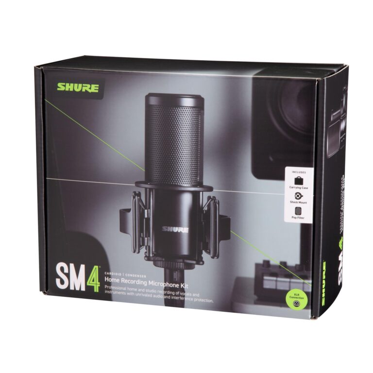 Shure SM4 Studio Recording Microphone Kit, XLR Home Studio Condenser Mic with Mix-Ready Audio - All-Metal Construction, Includes Detachable Magnetic Pop Filter & Shock Mount (SM4-K-KIT) - Image 3