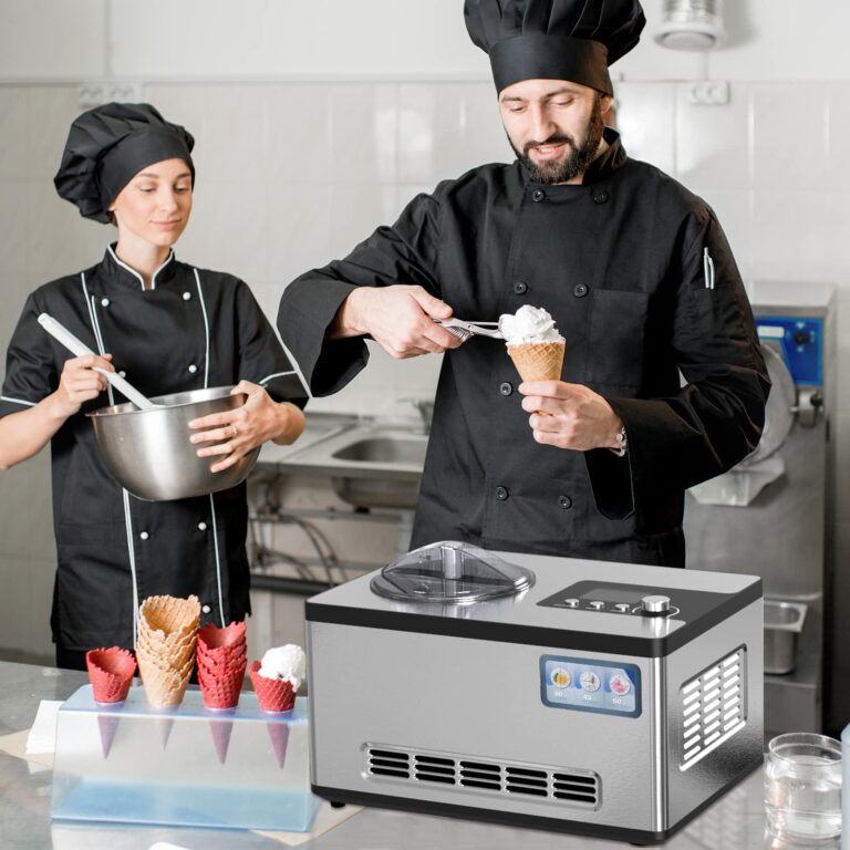 Homtone Ice Cream Maker, No pre-Freezing Automatic Ice Cream Machine 2.1 Quart with Built-in Compressor and LCD Timer for Making Ice Cream,Gelato in 30-60 min - Image 5