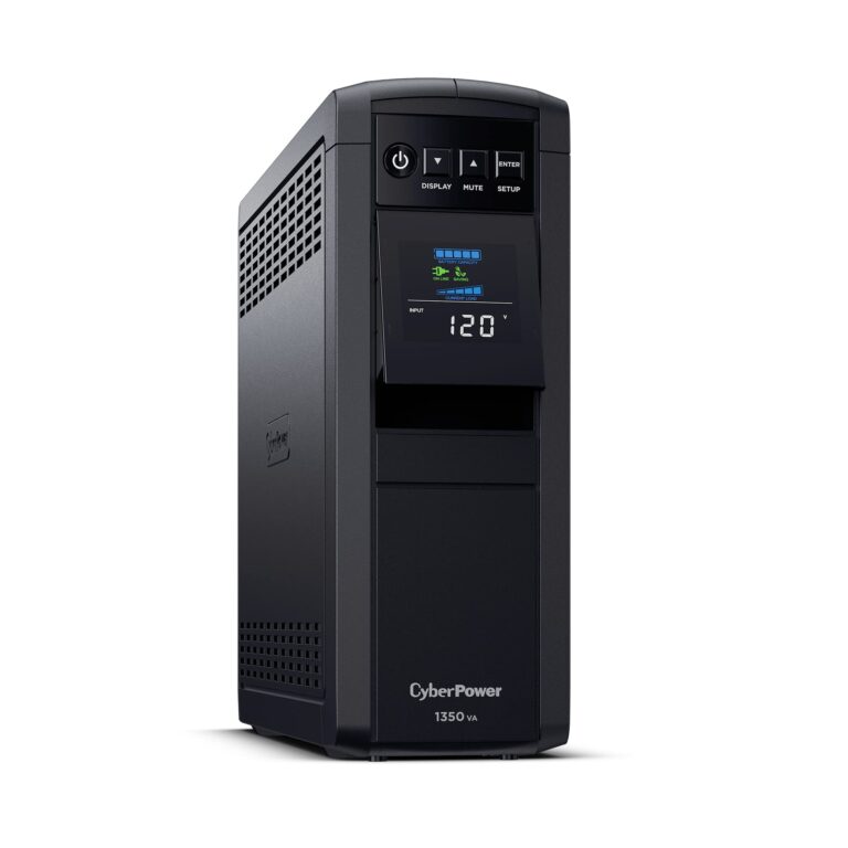 CyberPower CP1350PFCLCD PFC Sinewave UPS System, 1350VA/880W, 12 Outlets, AVR, Mini-Tower - Image 9