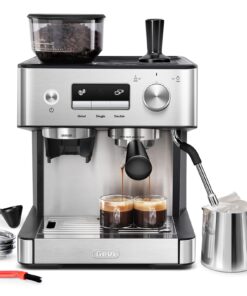 Gevi Espresso Machine with Grinder, 20 Bar Expresso Coffee Machines with Milk Frother Steam Wand, Professional Espresso Maker, 2.3L Water Tank, Cappuccino & Latte Machine, Espresso Machines for Home