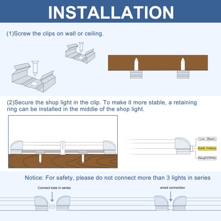 ONLYLUX 8Ft LED Shop Light Fixture - 8 Foot 100W 15000LM 6500K, Linkable with Plug LED Lights for Garage,V Shape, 96" T8 LED Tube Light, Hight Output,Pack of 10 - Image 2
