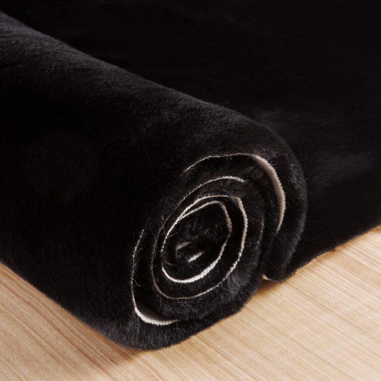 ORINOVA Black Washable Area Rugs 6x9 Rugs for Living Room Faux Rabbit Fuzzy Fur Rug for Bedroom Nursery Rugs Room Décor - Image 3