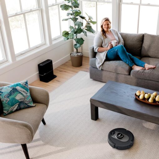 Shark UR2500SR AI Ultra Robot Vacuum, with Ultra Clean, Home Mapping, 30-Day Capacity Bagless Self Empty Base, Perfect for Pet Hair, WiFi, Compatible with Alexa, Black/Silver (Renewed) - Image 3