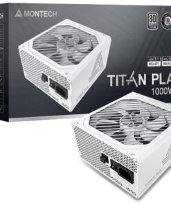 Montech Titan PLA 1000W High-End ATX Gaming Power Supply - 80 Plus Platinum & Cybenetics Platinum - Fully Modular - ATX 3.1 & PCIe 5.1 Ready -10 Years Coverage - White