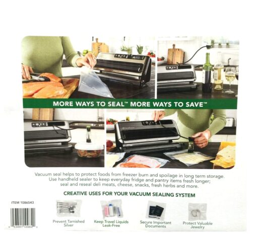 FoodSaver 2-in-1 Vacuum Sealing System with Starter Kit, reg, Silver - Image 3