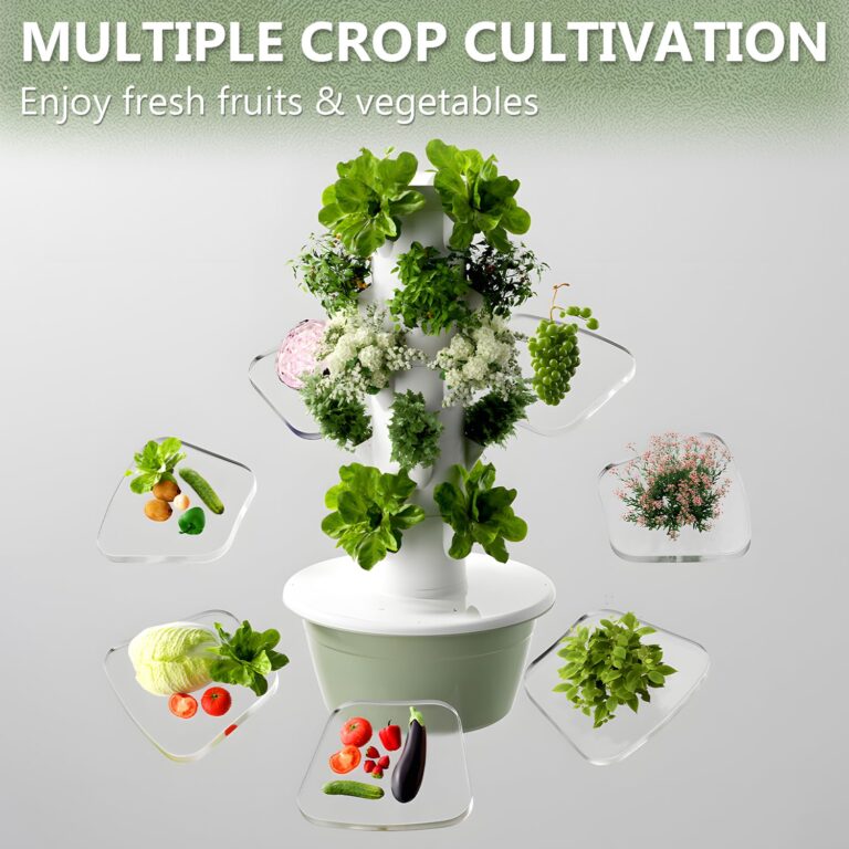 vhdurike 20/28/36 Pots Hydroponic Tower, Aeroponic Tower Garden System with Tank, Hydroponics Growing System Kit for Home Indoor Gardening System,9 Layers - Image 6