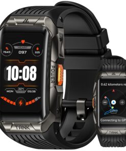 KOSPET Tank X2 Ultra GPS Smart Watch, 3D Curved Glass, Stainless Steel Unibody, 6 Satellite Positioning, Compass, 50M Waterproof, Answer/Make Call, 1.64" AMOLED Screen