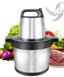 Vayepro 32 Cup Large Capacity Electric mixers, Electric Food Blenders with Stainless Steel Bowl, 2 Speed, 4 Bi-Level Bladesand Spatula, 8L 1200W Food Processors for Meat, Onion, Vegetables, Fruits