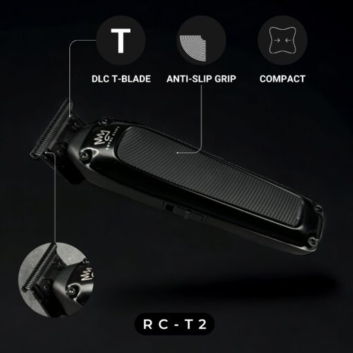 Royal Clips Hair and Beard Fade Kit 2.0 – Professional Clipper, Trimmer & Foil Shaver Bundle for Men, Complete Haircut Set for Barbers, Home Use & Grooming – 5-Hour Battery, 10pcs Limit Combs - Black - Image 4