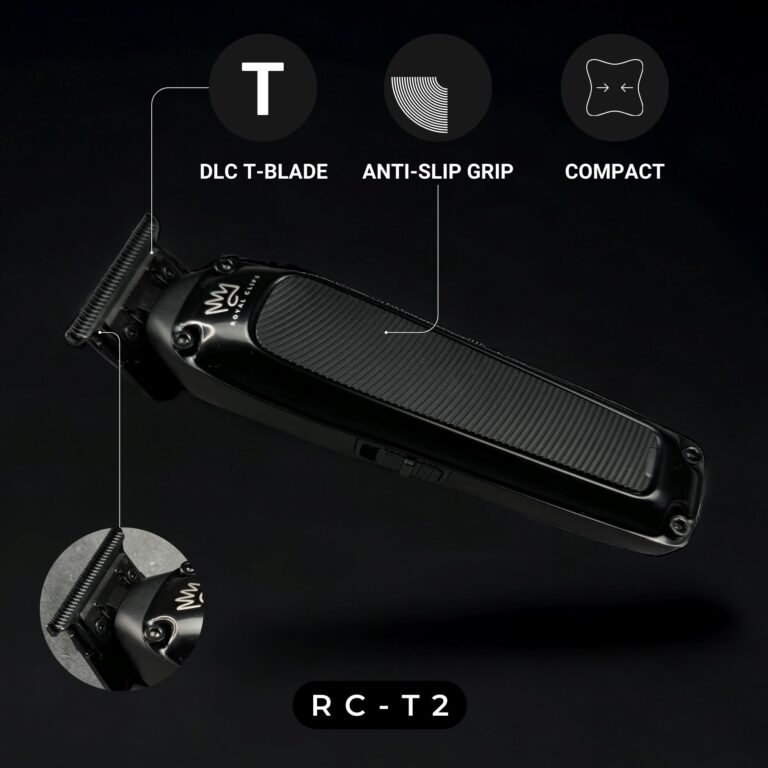 Royal Clips Hair and Beard Fade Kit 2.0 – Professional Clipper, Trimmer & Foil Shaver Bundle for Men, Complete Haircut Set for Barbers, Home Use & Grooming – 5-Hour Battery, 10pcs Limit Combs - Black - Image 4