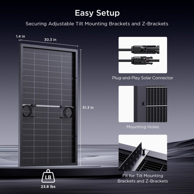 Callsun N-Type 16BB 200W Bifacial Solar Panel, 200 Watt Solar Panel 12V, 25% High Efficiency Monocrystalline PV Module for RV Camper Marine Home Rooftop Power Station Off-Grid Systems (1 Pack 200W) - Image 4