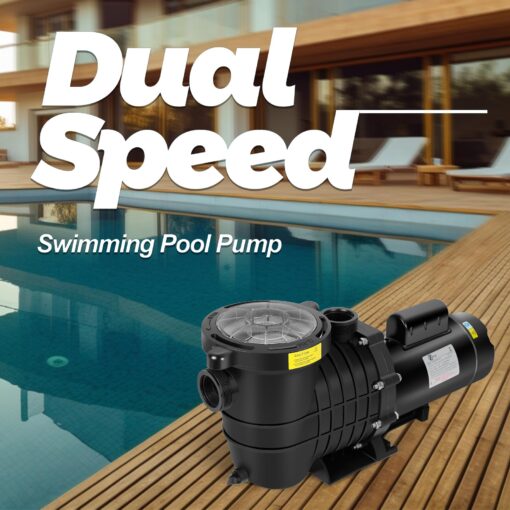 2.0 HP In/Above Ground Dual Speed Pool Pump, 220V 6810/3090 GPH, Powerful Self Priming Swimming Pool Pump lnground Above Ground with Filter Basket - Image 8