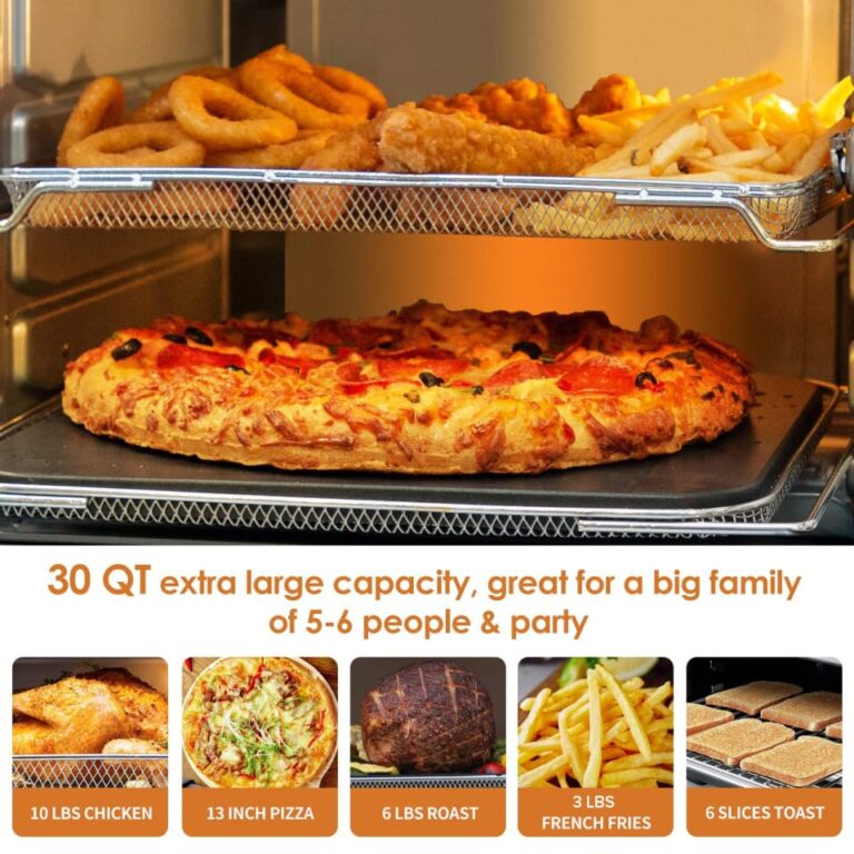 Nuwave Bravo XL Air Fryer Toaster Smart Oven, 12-in-1 Countertop Grill/Griddle Combo, 30-Qt XL Capacity, 50F-500F adjustable in precise 5F increments, Integrated Smart Thermometer, Linear T Technology - Image 5