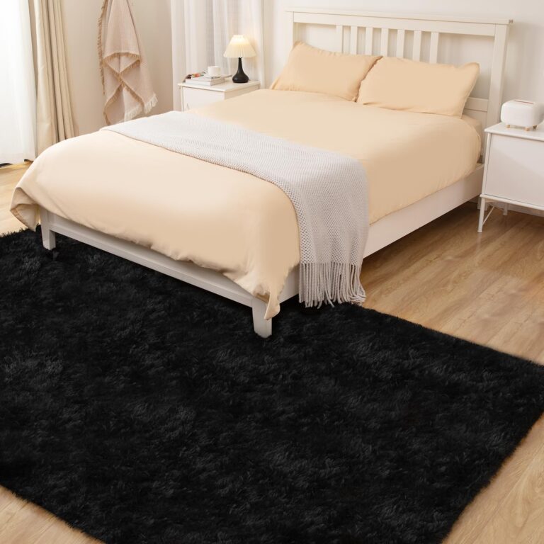 Puremy Black Area Rug - 9x12, Soft Plush for Living Room, Bedroom & Nursery, Non-Slip Indoor Carpet for Study, Kids Room Decor - Image 9