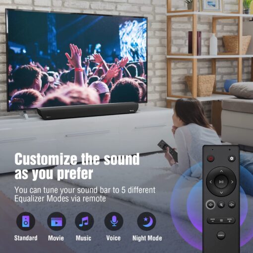 OXS S5 Sound bar for TV with HDMI eARC, Dolby Atmos 3.1.2 Built-in Subwoofer, Center Speaker, Bluetooth & Multi Wired Connection, 5 EQ, 4K HDR Passthrough, 230W, Home Theater Audio Wall Mounted - Image 4