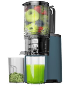 Cold Press Juicer, 5.8" Wide Feed Chute Juice Extractor Machine with 400W, High Juice Yield, Slow Masticating Juicer for Whole Vegetables & Fruits, Premium Silver