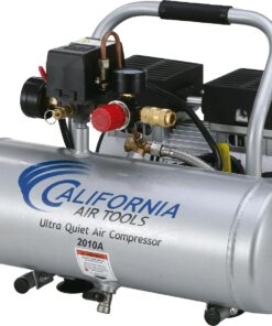 California Air Tools 2010A 1.0 HP Ultra Quiet and Oil-Free Air Compressor, 2 Gallon Aluminum Tank, 60 dBA Noise Level, Silver