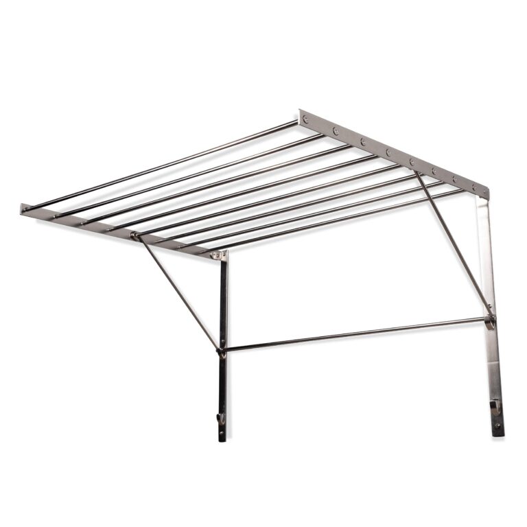 brightmaison Wall Mount Clothes Drying Rack & Laundry Room Organizer, 6.5 Yards Drying Capacity Stainless Steel Silver Set of 2 Laundry Rack - Image 7