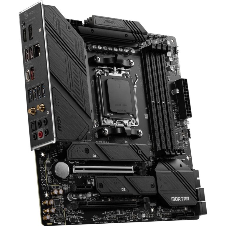MSI MAG B650M Mortar WiFi Gaming Motherboard (AMD Ryzen 9000/8000/7000 Series Processors,AM5,DDR5,PCIe 4.0,M.2 Slots,SATA 6Gb/s,USB 3.2 Gen 2,HDMI/DP,Wi-Fi 6E,Bluetooth 5.3,2.5Gbps LAN,mATX) - Image 4