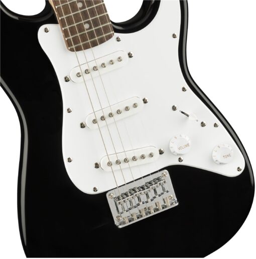 Fender Squier Mini Stratocaster Electric Guitar, Black, Laurel Fingerboard - Image 6