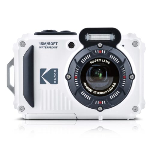Kodak Pixpro WPZ2 - Compact Digital Camera 16M Pixels, Waterproof to 15m, Shockproof, Video 720p, LCD Screen 2.7 - Li-ion Battery, White