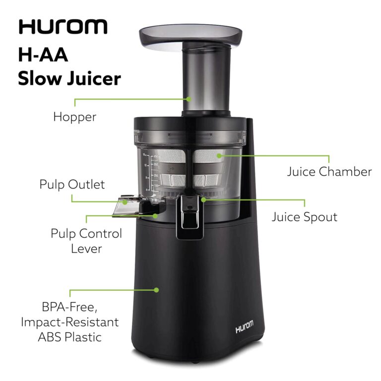 Hurom H-AA Slow Juicer, Matte Black - Image 3