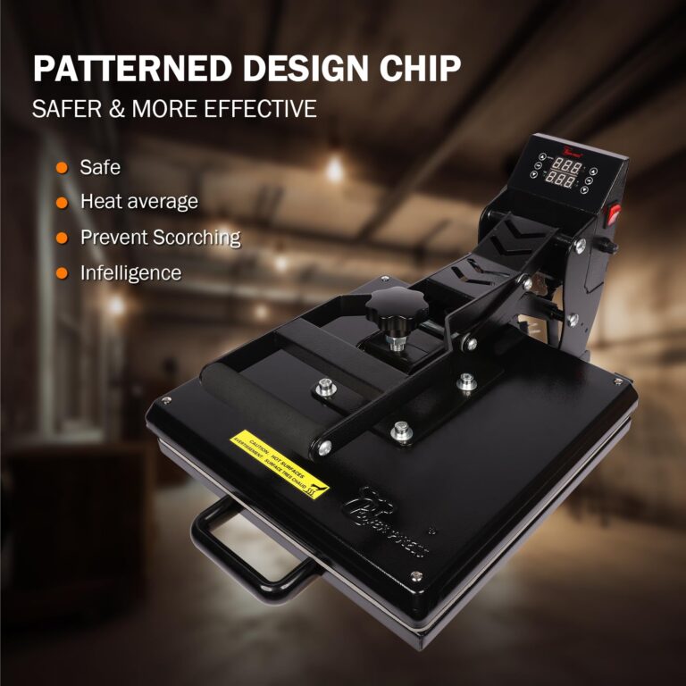 PowerPress Industrial-Quality Digital Sublimation Heat Press Machine for T Shirt, 15x15 Inch, Black - Image 3
