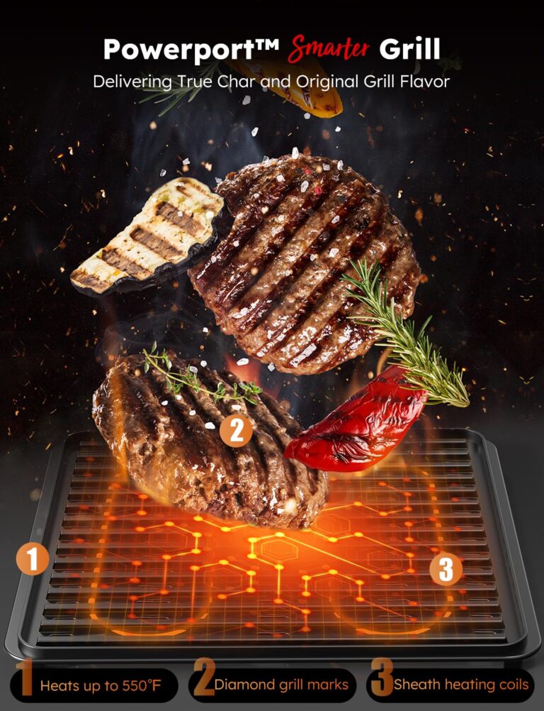 Nuwave X Chef Todd English Air Fryer Oven Combo, Plug-In Grill w/Sheath Heaters, Authentic Char Flavor, 2024 New Convection System, 2X More Even, 100 Presets, Smarter Probe, 50-550°F, Stainless Steel - Image 8