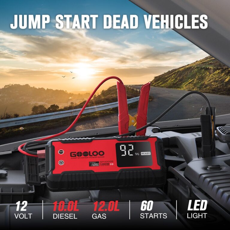 GOOLOO GT4000S Jump Starter 4000 Amp Car Starter 100W Two-Way Fast-Charging Portable Car Battery Charger Booster Pack for 10L Diesel and 12L Gas Engines, SuperSafe Lithium Jump Box for 12V Vehicles - Image 7