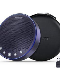 EMEET Bluetooth Speakerphone M3, Zoom Certified 4 AI Mics 360°Voice Pickup 18H Talk Time Conference Speaker and Microphone, USB/Bluetooth Conference Speaker w/Daisy Chain for 20 People for Zoom Teams