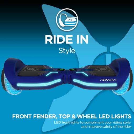 Hover-1 i100 Electric Hoverboard | 7MPH Top Speed, 10 Mile Range, 5HR Full-Charge, Built-In Bluetooth Speaker, Rider Modes: Beginner to Expert Self Balancing Scooter - Image 4
