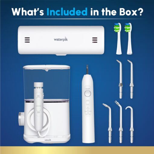Waterpik Sensonic Complete Care Water Flosser and Rechargeable Electric Toothbrush Combo Set for Teeth Cleaning and Flossing, CC-04, White, Packaging May Vary - Image 4