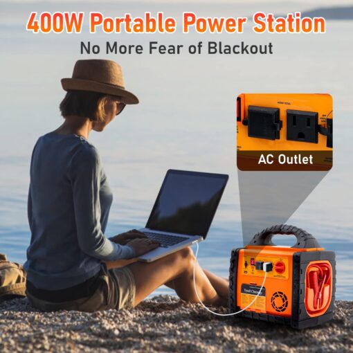 Tyrell Chenergy 1800 Amp Car Jump Starter with Air Compressor,Portable Power Station with 260 PSI Tire Inflator,400W Power Inverter Dual AC/DC Ports,2.1A USB Port,Battery Clamps - Image 6